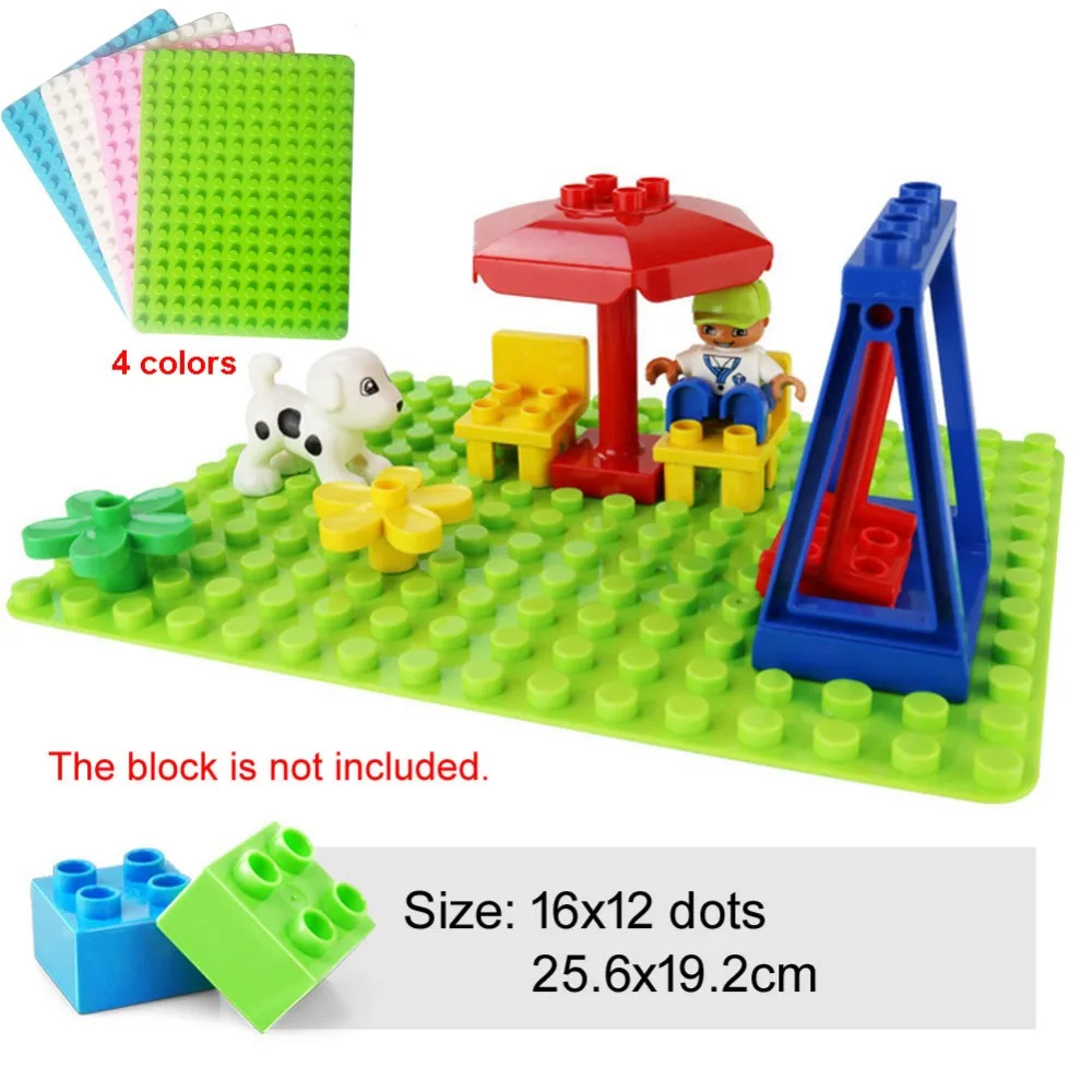 

12x16 Big Dots Baseplate for Large Building Block compatible DIY Base Plate MOC Loose Brick 19*25cm