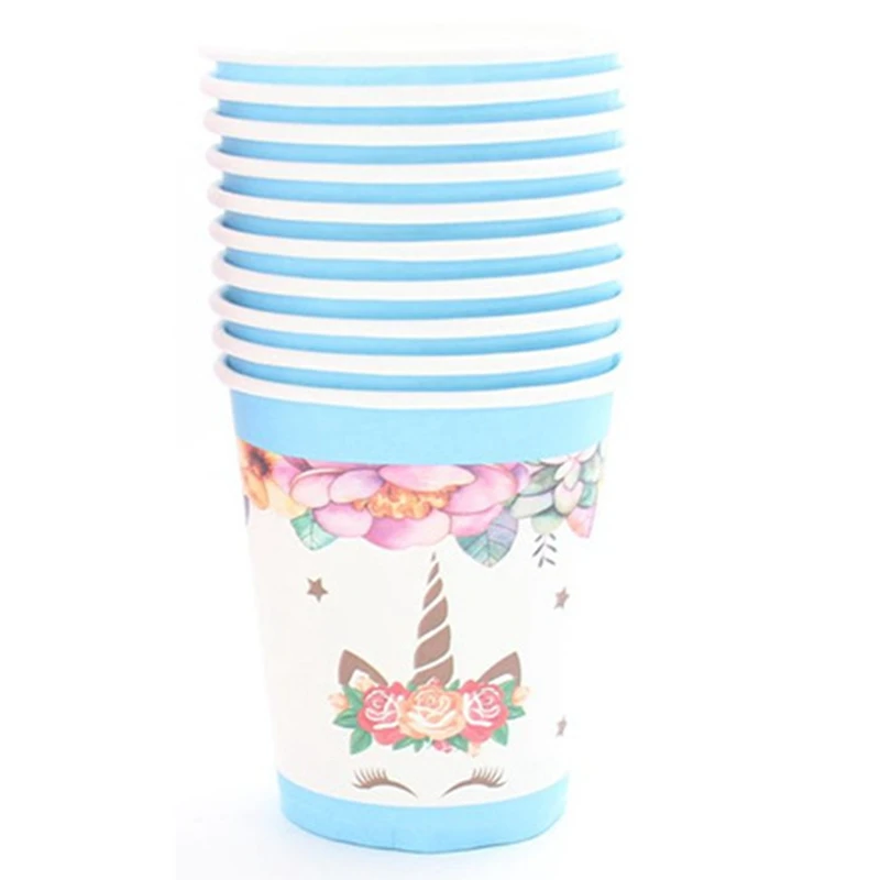 

Unicorn Party Disposable Tableware Set Unicornio Flag Banner Baby Shower Girl 1st Birthday Theme Party Plate Cup Tablecloth