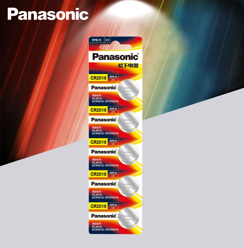 Panasonic Высокое качество литиевая батарея 5 шт./лот 3 в cr2016 кнопка батареи часы монета батареи cr DL2016 ECR2016