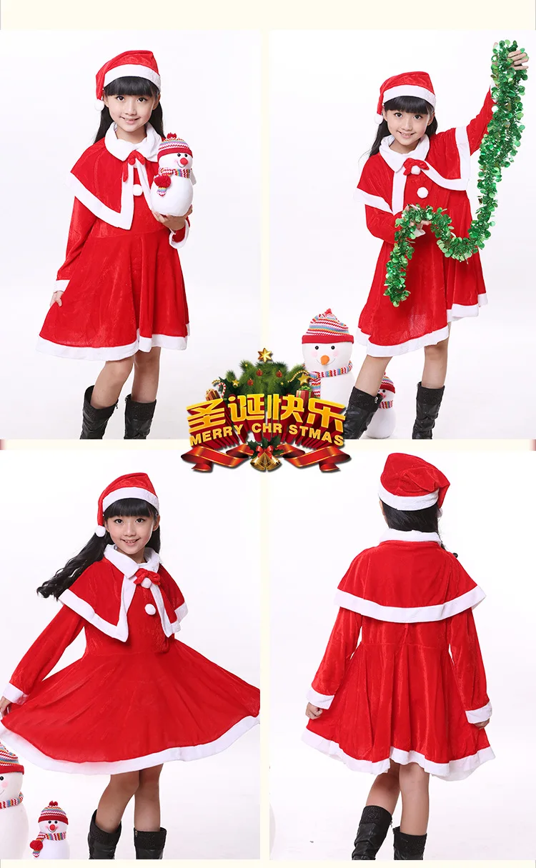 Рождественская одежда Маленькие девочки и мальчики комплект вечерние платье Рождественское платье для девочек, костюм детские костюмы для детей возрастом 3, 4, 6, 8, для детей 10 лет