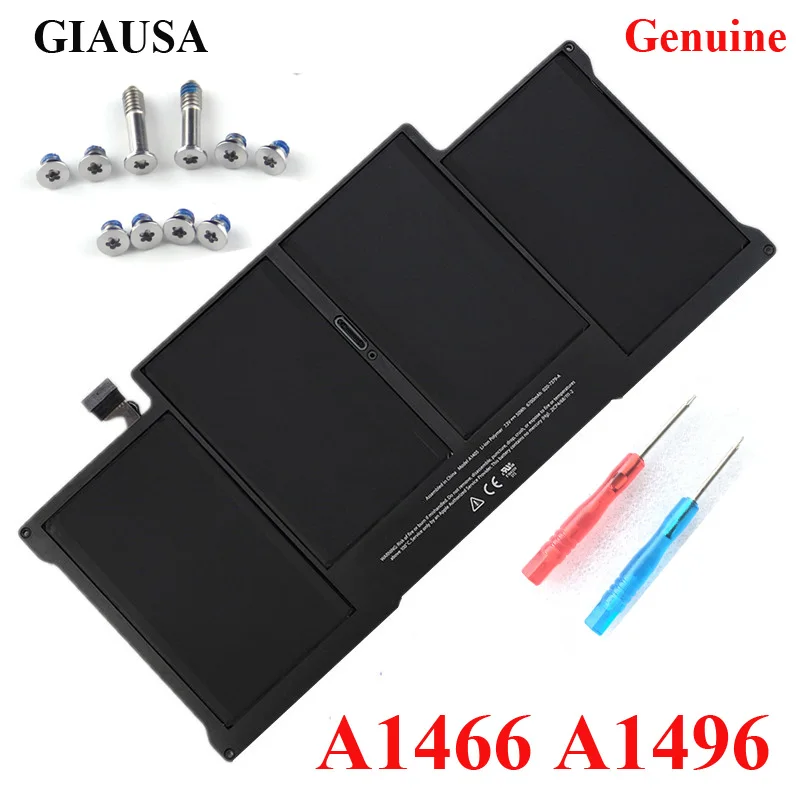 

Wholesale New battery for APPLE MacBook Air 13" A1466 2013 year MD760 MD761 A1496 battery Free Tools Base Screws