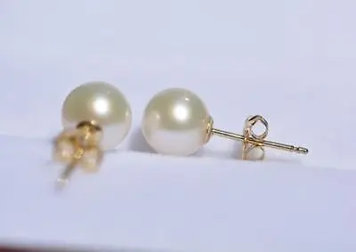 

Perfect Round 7.5-8 MM AAA+ WHITE SOUTH SEA PEARLS EARRING>Dongguan girl jewerly Store free shipping