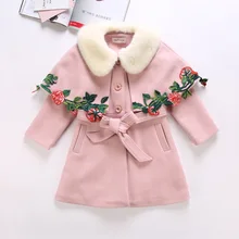 ChanJoyCC Winter Hot Sale Children’s Coat Baby Girls Long Sleeve Fashion With Fur Collar Thickening Warm Outerwear For Kids