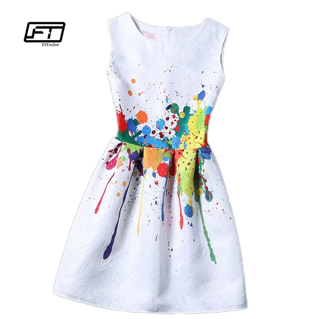 new women printed flower dress sleeveless knee length one piece dress casual slim bodycon korea college vintage dress