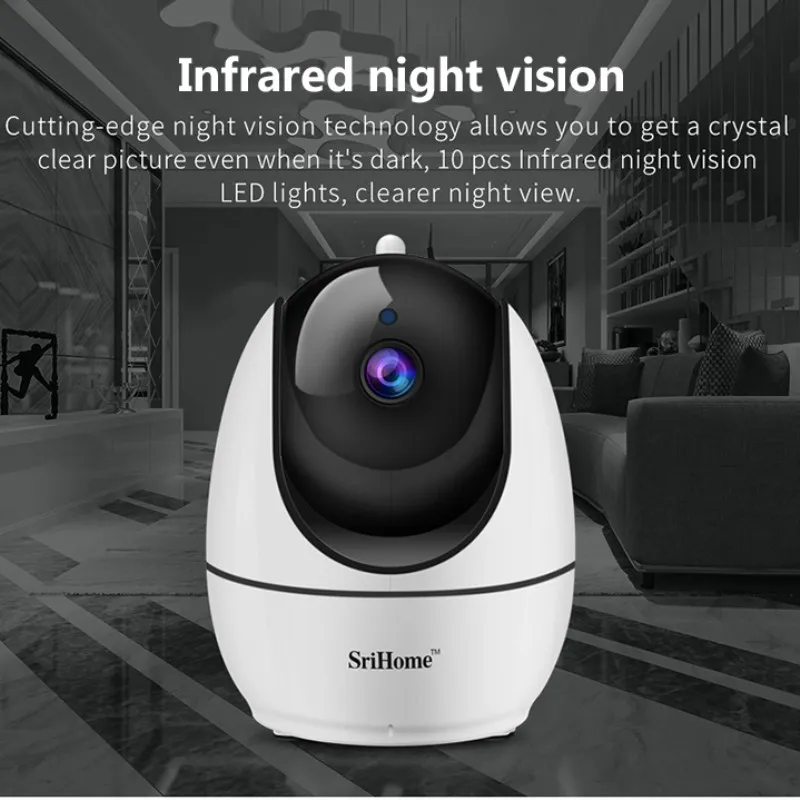 SriHome SH026 WiFi 1080P умная IP камера ИК ночная версия Обнаружение движения двухсторонняя