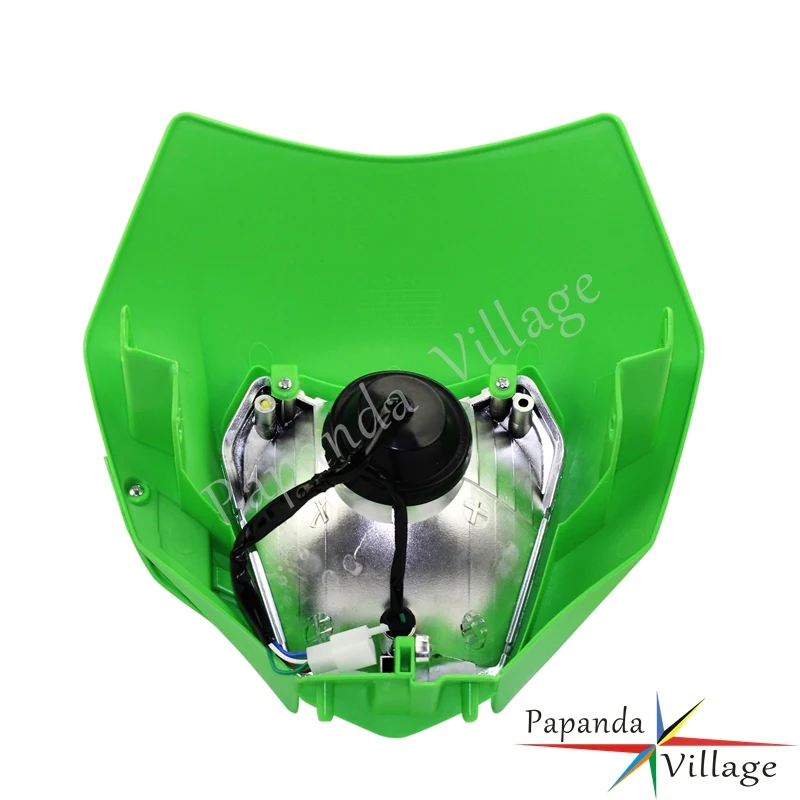Papanda мотоцикл зеленый Dirt Bike двойные спортивные фары головной свет для Kawasaki KLX 110 125