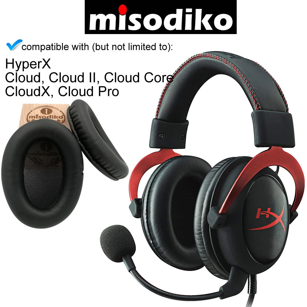 Misodiko Замена амбушюры подушки комплект для HyperX Cloud, Cloud II, Cloud Core, CloudX, Cloud Pro игровая гарнитура