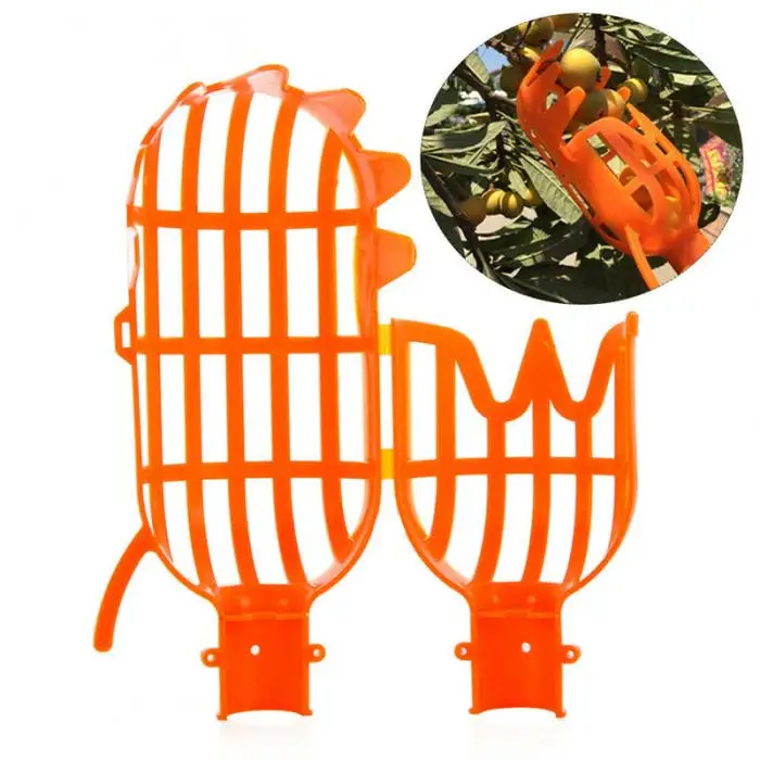 Оранжевый пластиковый фруктовый сборщик практичный садовый инструмент для сбора фруктов Catcher 66CY