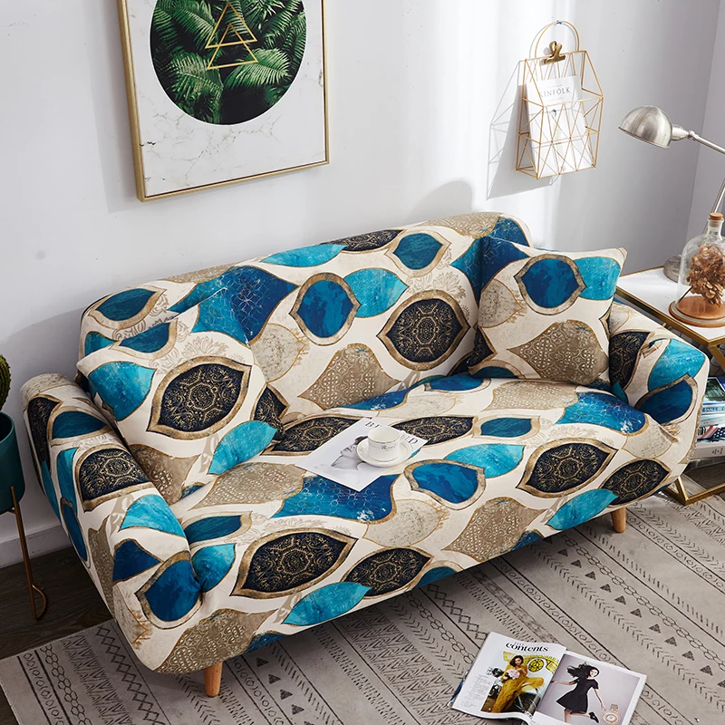 Европейский чехол для дивана с геометрическим принтом, L форма, эластичный чехол для дивана, все включено, чехол для дома, офиса, один, два, три, четыре