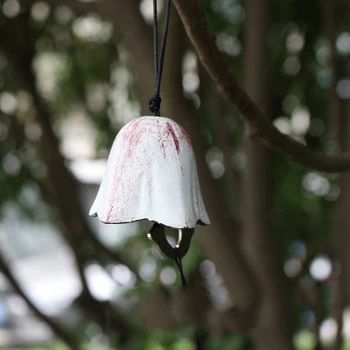 

Japanese-style Iwate Southern Cast Iron Wind Chime Five-ringed Bell Flower Vintage And Wind Blessing Pendant