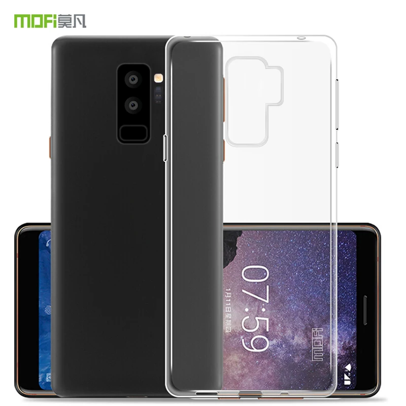 Чехол MOFI для Samsung Galaxy S9 Plus мягкий силиконовый чехол из ТПУ + Роскошный прозрачный