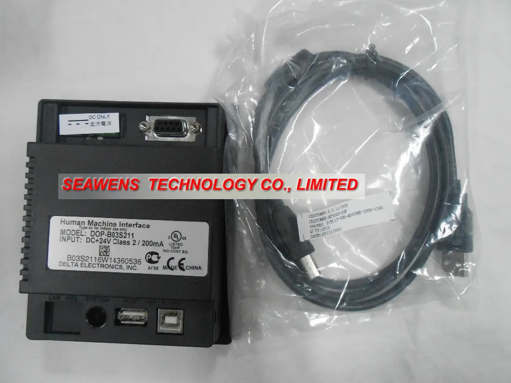 

DOP-B03S211 DEITA 4.3 inch HMI touch screen panel with Programming Cable and software, Fast shipping