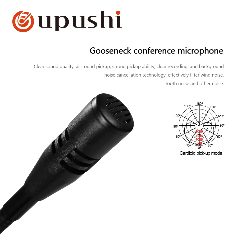 Oupushi sm-88 السلكية مكتب ميكروفون الميكروفونات المهنية للكمبيوتر أساس أو نظام الصوت تسجيل سيناريوهات