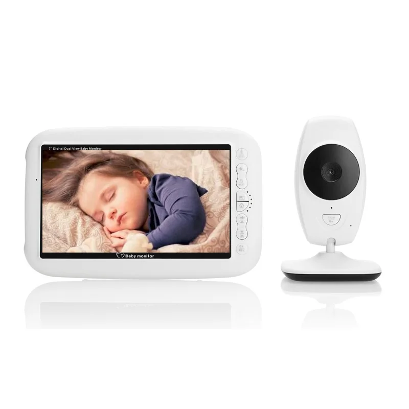 

Video Baby Monitor Wireless Nanny 7.0 inch LCD IR Night light vision Intercom 4 Lullabies Temperature monitor