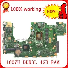 KEFU X402CA For ASUS X502CA X402CA laptop motherboard X502CA new motherboard rev2 0 4G RAM 1007u