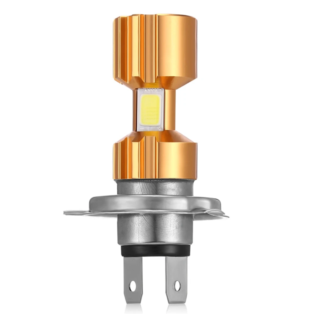 LED H4 BA20D P15D Motorcycle Headlight Bulb 12V COB Chip 6500K Super