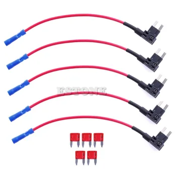 

OOTDTY 5Pcs MINI ATM Fuse Tap Adapter Circuit Wire Holder Electronic Device Car Autoc Best Quality