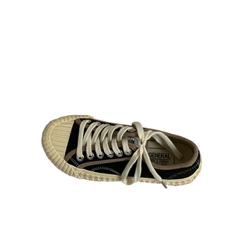 

2019 spring new canvas shoes female Korean version of Harajuku wild color matching flat shoes
