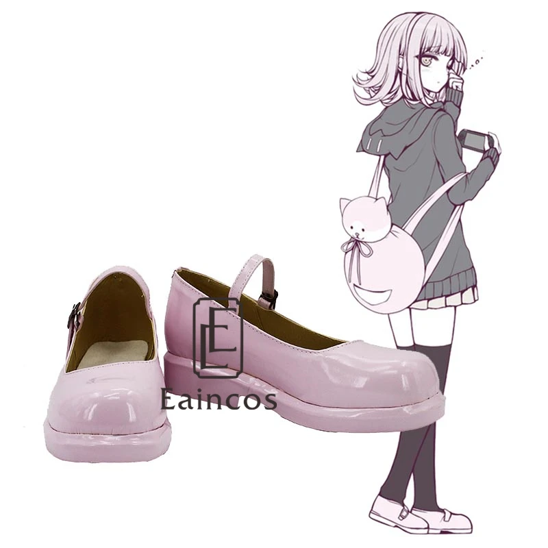 Аниме Danganronpa Chiaki Nanami обувь для косплея розового цвета изготовленная на заказ |