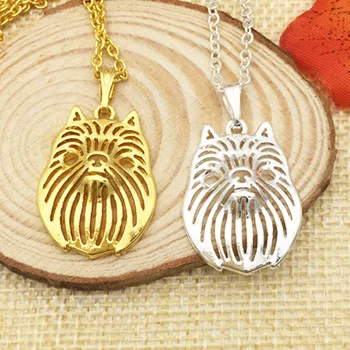 

LPHZQH Wholesale Fashion Cute Brussels Griffon Pendant Necklace Pet Puppy Dog Jewelry Women Chain Necklace Gold Color