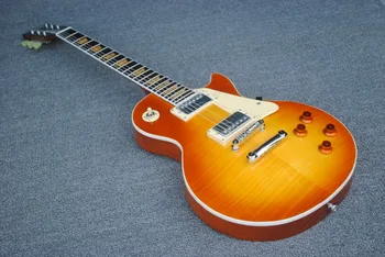 

HIGH quality new humbucker pickup cream inlay guitar LP standard jade tuner fret END bind cherry sunburst vintage one piece neck