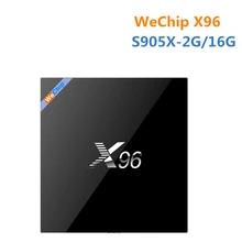 Original x96 S905X WeChip android 6.0 tv box Quad Core 2G 16G Wifi HDMI 2.0A 4 K * 2 K HD Media Player + i8 teclados x96 tv box