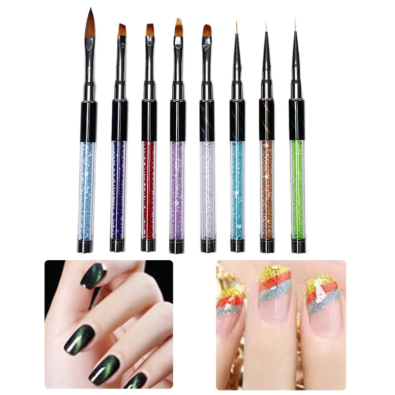 Nail Art Stripe Lines Liner Painting Cat Eye Brush UV GEL Extension Drawing Manicure Nail Art Tool