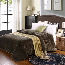 Одеяло из верблюжьего флиса, клетчатое теплое мягкое коричневое одеяло в японском стиле, покрывало на диван/кровать/Самолет/дорожное покрывало, постельное белье зеленого цвета