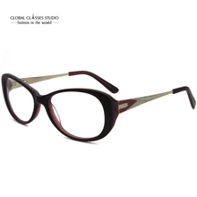 Новые модные Для женщин темно-Красного цвета Весна Hing ацетат очков оптически рамки 27BG32009-C2