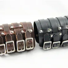 Звезда Мода Косплей Реквизит стиль четыре ряда панк стиль Рок Кожаный ремешок манжета АКК поддержка запястья