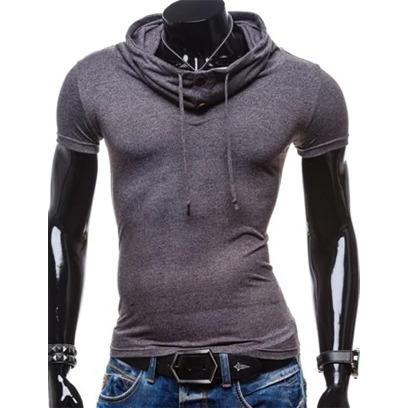 

new spring and summer men's polo shirt pure color short sleeve heaps collar undershirt placket