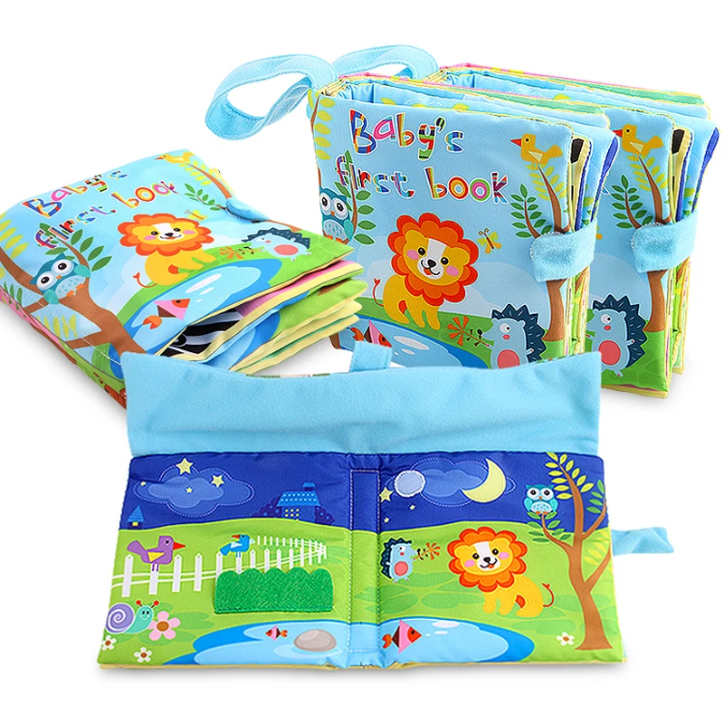 Baby font b Toys b font Infant Kids Early Development Cloth Books Learning Education Unfolding Activity