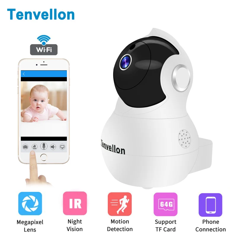 

Tenvellon 1080P IP Camera Wireless Home Security IP Camera Surveillance Camera Wifi Night Vision CCTV Camera Wifi Baby Monitor