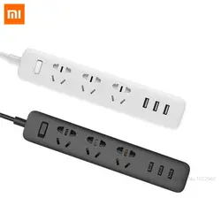 Оригинальный Xiaomi мощность полосы умный дом электроники быстрой зарядки 3 USB 2,0 интерфейс электрический удлинитель Plug с ЕС Великобритания AU
