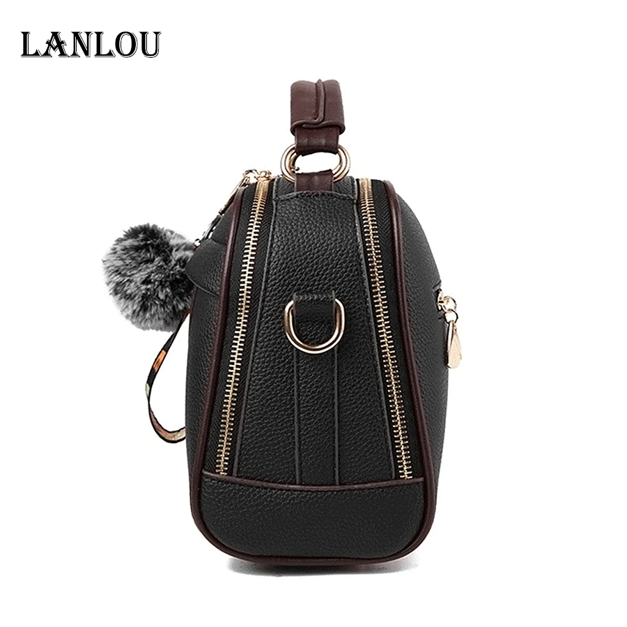 LANLOU النساء أكياس حقيبة كتف حقائب للنساء 2019 الأزياء شعري النساء حقيبة يد فاخرة designerCasual crossbody حقيبة للنساء