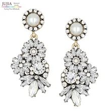 Новое поступление года себе Большой Кристалл Стад Серьги для женщин Нарядная, для девочек серьги Заводская цена;