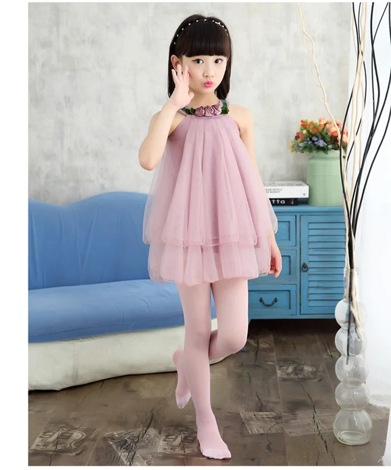 Thin Solid Black Flesh White Summer Tights for Children Baby Candy Color Girls Kid Sheer Pantyhose Stockings Dance Ballet Tight