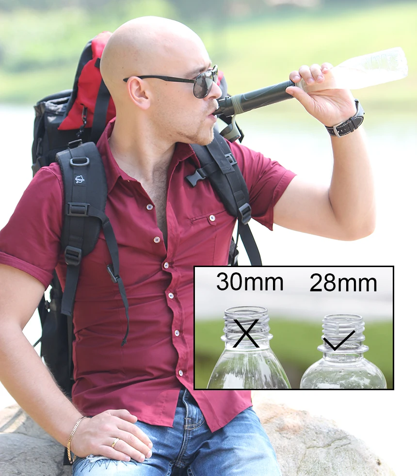 Purificação de Água Tomado em Viagem ao ar Miniwell Palha Equipamento Livre L600 7 Esporte e Lazer