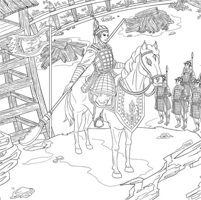 Chinese coloring book kids adult line drawing book Chinese ancient ... Chinese coloring book kids adult line drawing book Chinese ancient ...
