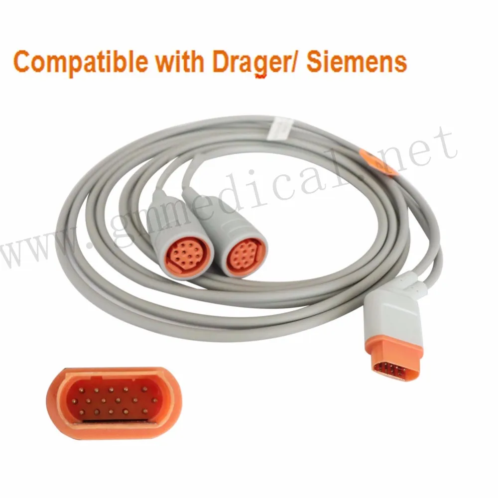 invasive-blood-pressure-ibp-transducer-adapter-cable-compatible-with-drager-siemens16pin-round-10pin-socket