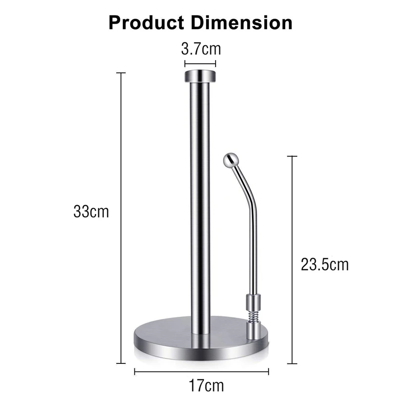 Топ!-держатель для бумажных полотенец из нержавеющей стали, стоящий держатель для салфеток с одной рукой, идеальный современный дизайн для кухни