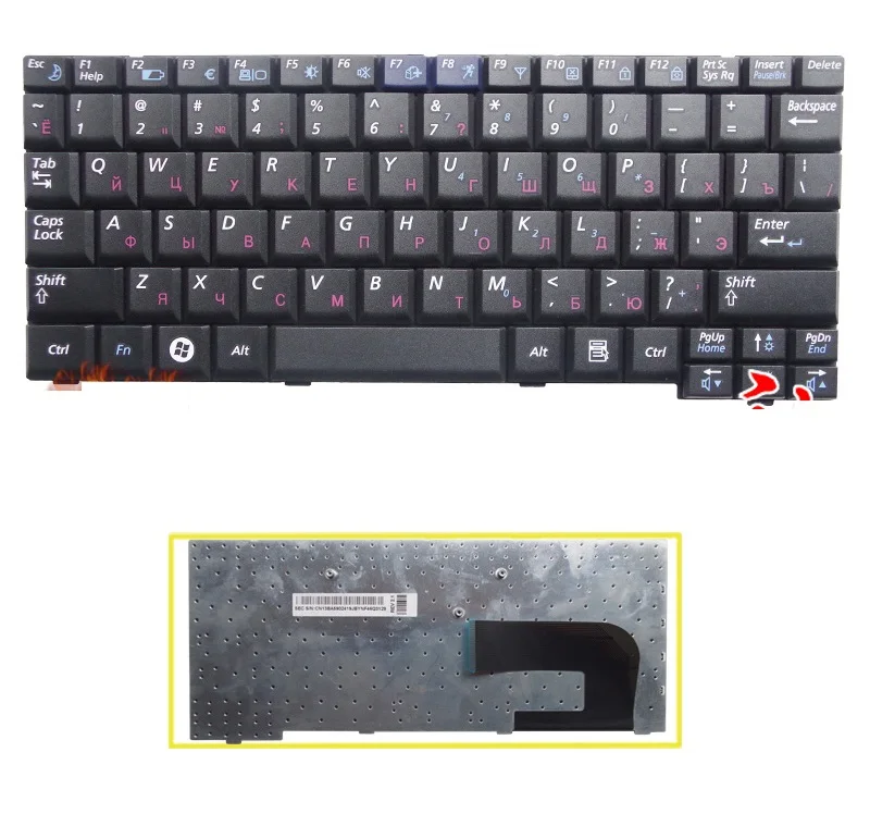 SSEA Новая русская клавиатура для ноутбука Samsung NP NC10 ND10 N108 N140 N110 N130 NC310 Русская