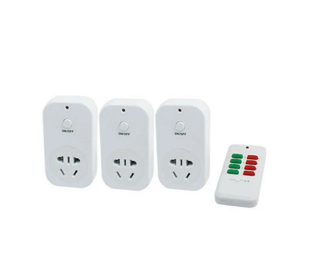 

AC 220V 10A 2200W AU Plug to EU US Socket Remote Control Power Adapter 4 in 1