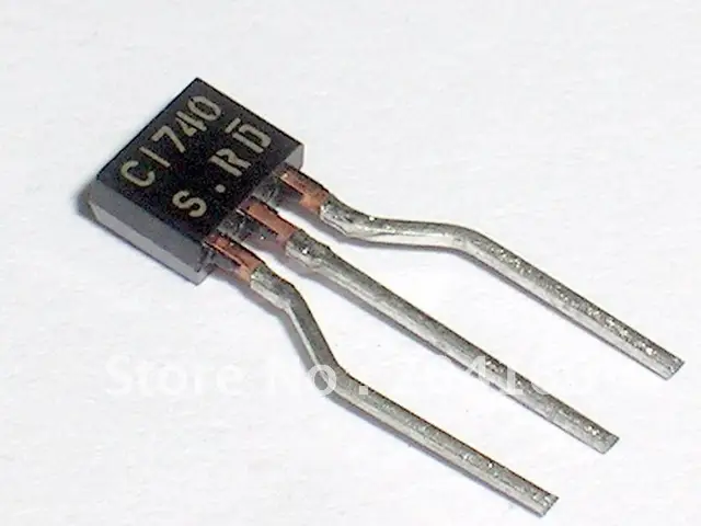 Transistor NPN 2SC1740S Originale Rohm - 60V, 0.15A, Package TO-92S, HFE 270-560