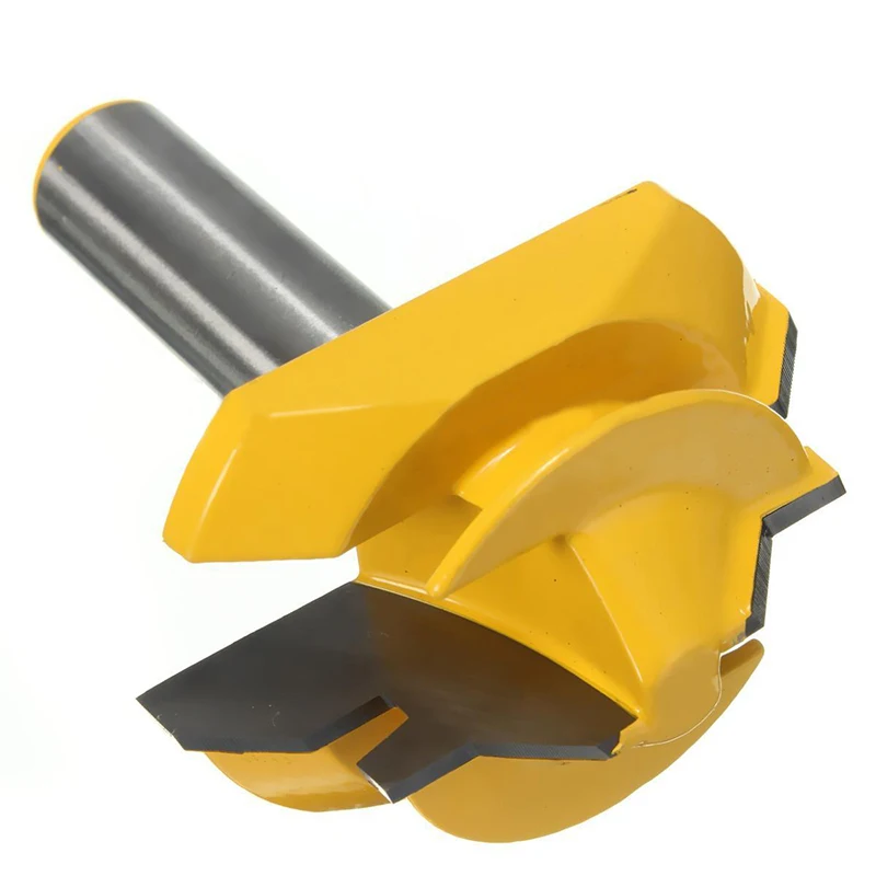 1pcs 45 degrees Medium Lock Miter Router Bit 1/2" Shank Joint Woodworking Cutter Tool