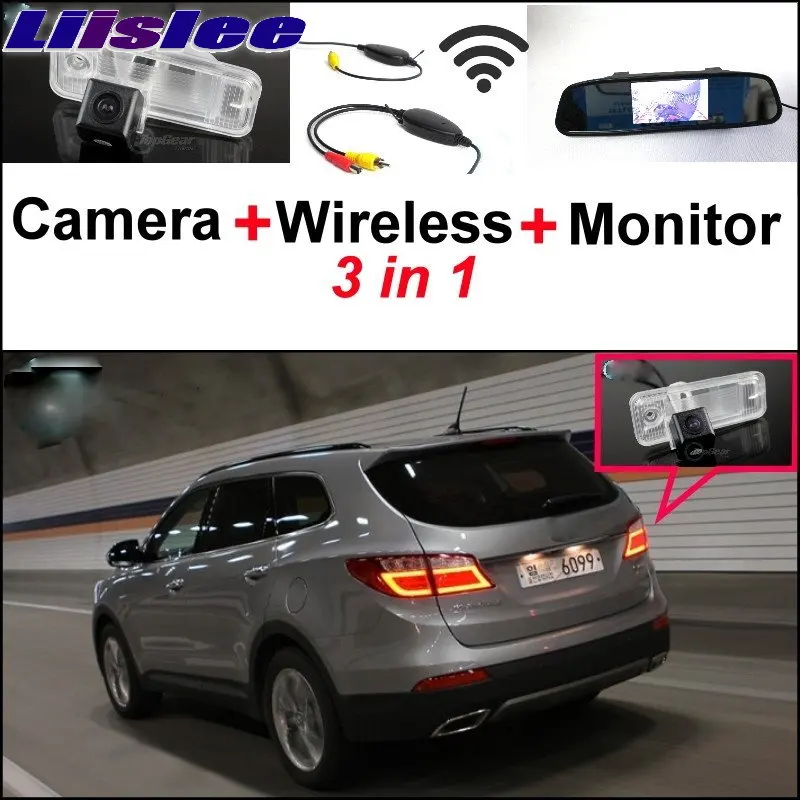 

Liislee For Hyundai Maxcruz 2013~2015 3 in1 Special Rear View Camera + Wireless Receiver Mirror Monitor DIY Back Parking System