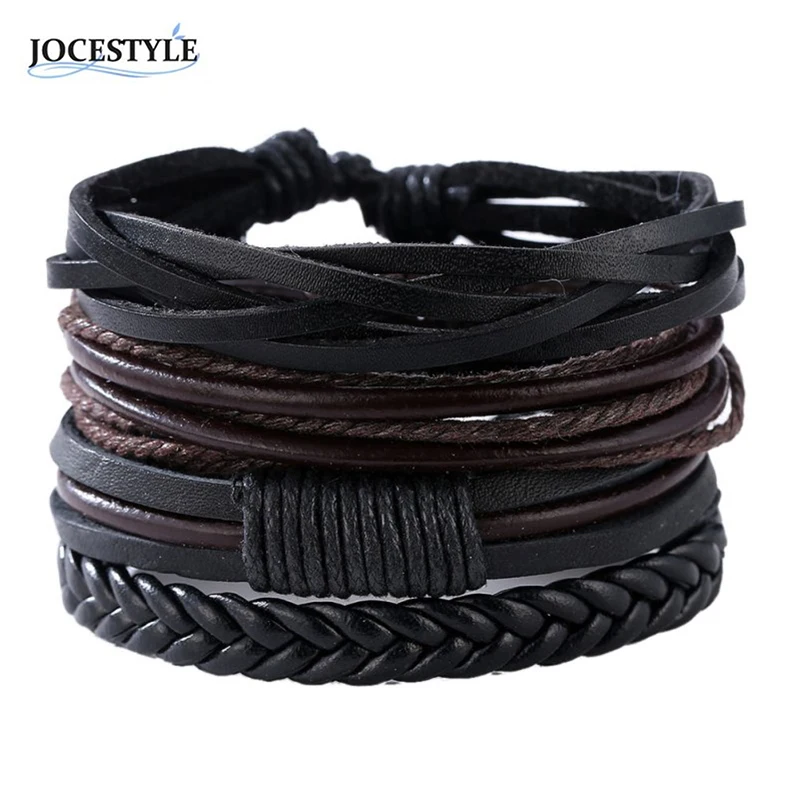 Mens Leather Bracelets Jewelry Charm