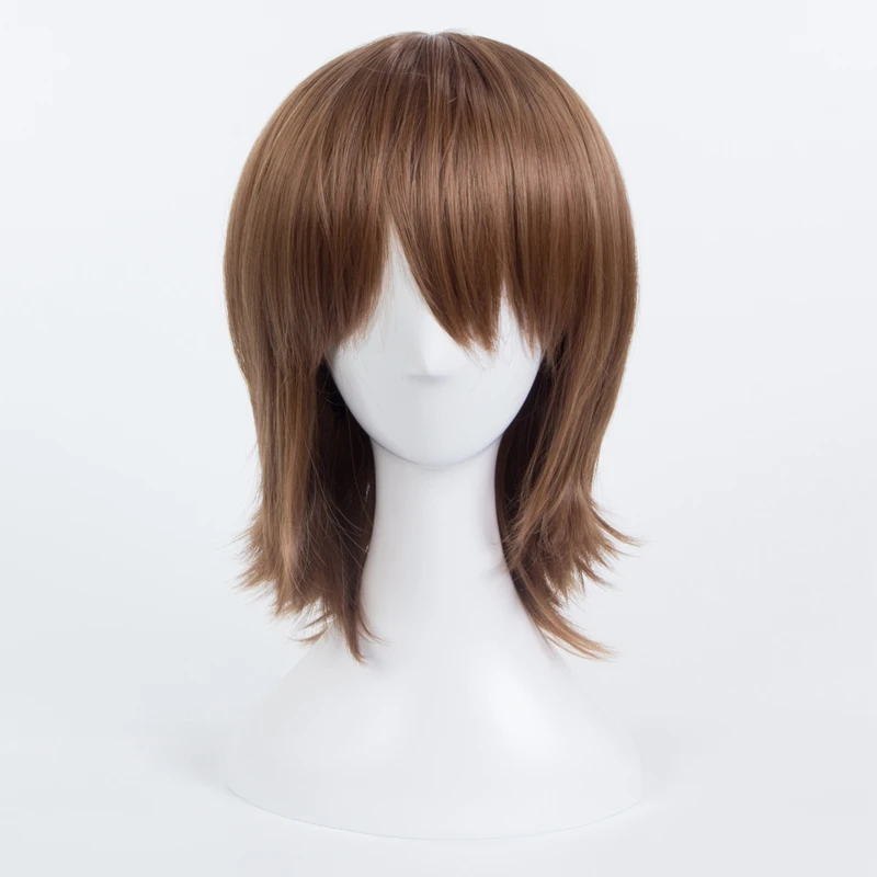 Persona Goro Akechi Короткий прямой парик для косплея для мужчин унисекс аниме парик костюм вечерние коричневые термостойкие синтетические волосы парик