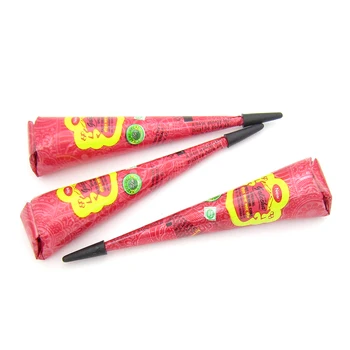 

3pcs GOLECHA Red Colored Henna Tattoo Paste Cones,Mehndi Henna Nozzle Applicator Drawing Bottle For Hand Paste Cream Paint 25g