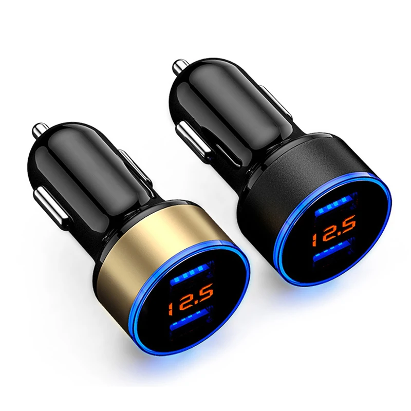 Buy 12V Car Cigarette Lighter Dual USB Car Charger LED